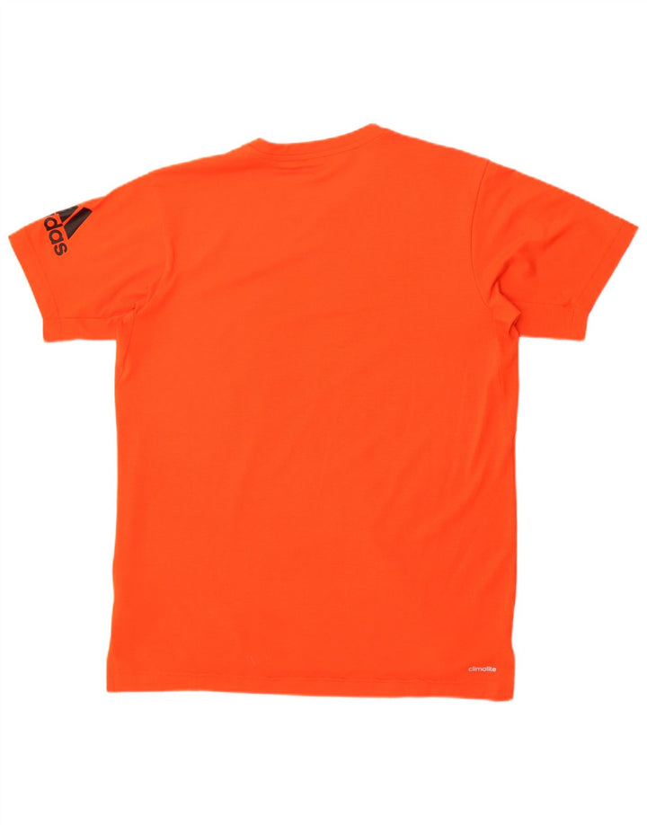 Tricou pentru bărbați Adidas Climalite Graphic Top Poliester portocaliu mediu