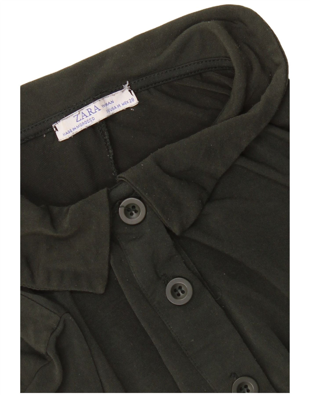 Rochie polo pentru femei ZARA UK 12 verde mediu