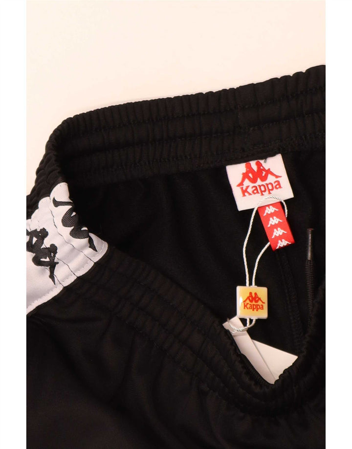 Pantaloni scurți sport grafic Kappa pentru băieți 11-12 ani, negru, poliester
