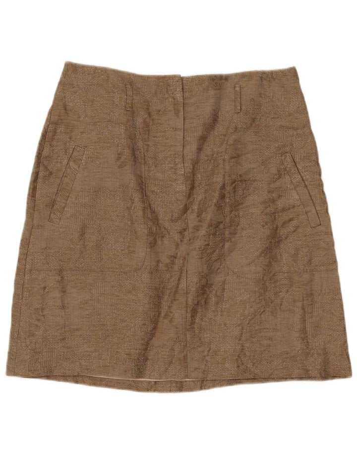 Fusta mini Massimo Dutti pentru femei W34 mare, bej, floral