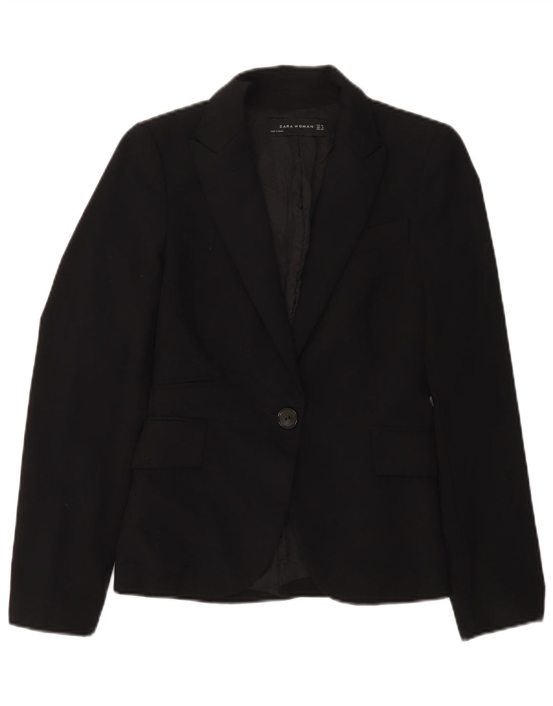 Jachetă pentru femei Zara cu 1 nasture EU 34 2XS Negru