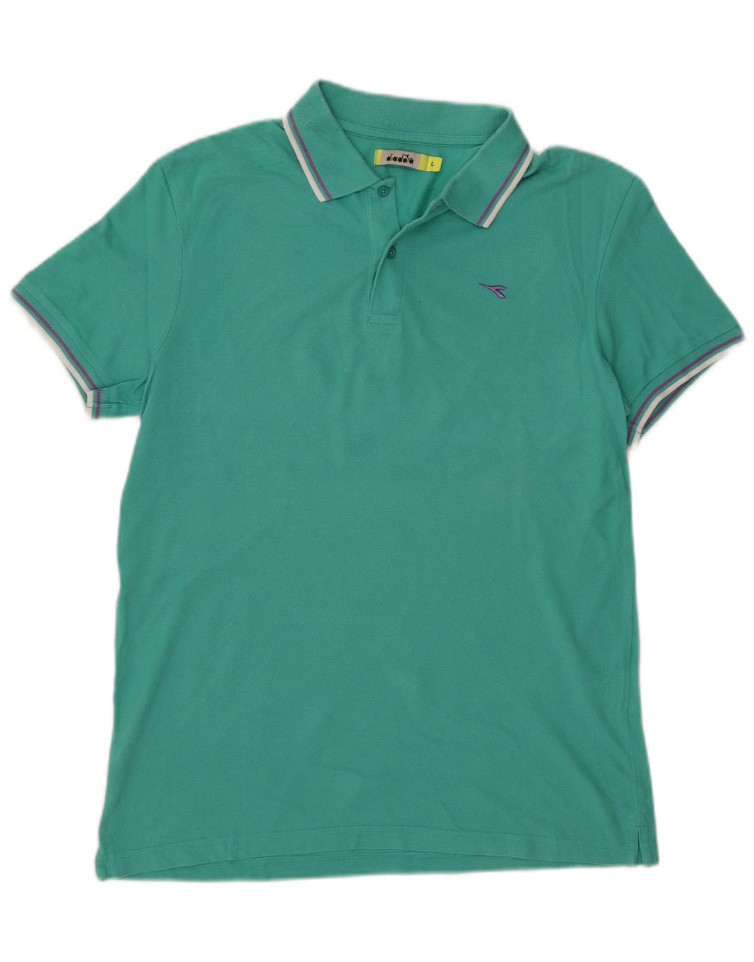 Tricou polo pentru bărbați Diadora, bumbac turcoaz mare