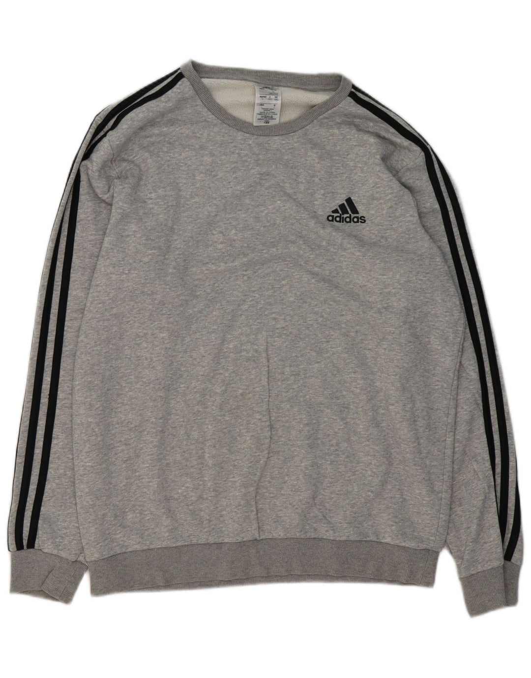 Hanorac pentru bărbați Adidas Jumper mare, gri bumbac cu pete