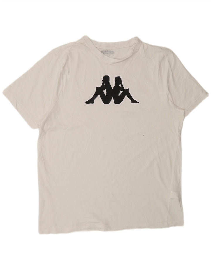 Tricou grafic KAPPA pentru bărbați Top XL Bumbac alb