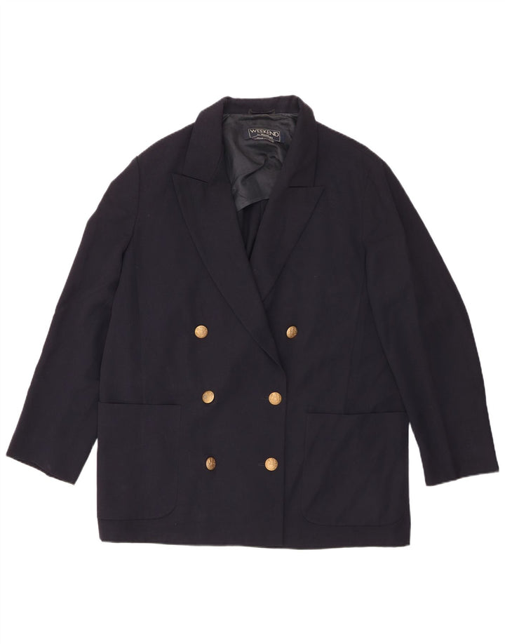 MAX MARA Blazer Oversized Weekend pentru femei UK 12 Medium Bleumarin