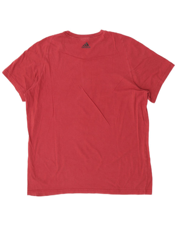 Tricou grafic pentru bărbați Adidas Top XL bumbac roșu
