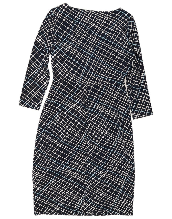 Rochie teacă cu mânecă lungă pentru femei Laura Ashley UK 12 Mediu Bleumarin Check