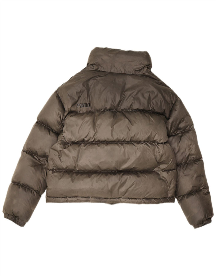 Jachetă căptușită cu grafică Puma pentru femei UK 14 Medium Gri Poliester