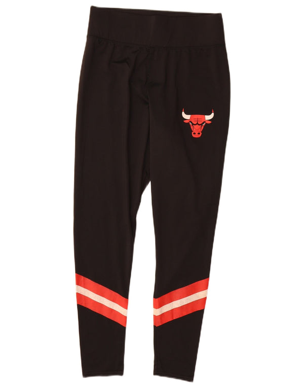 Leggings grafic NBA Chicago Bulls pentru femei UK 12 Medium Black Colorblock