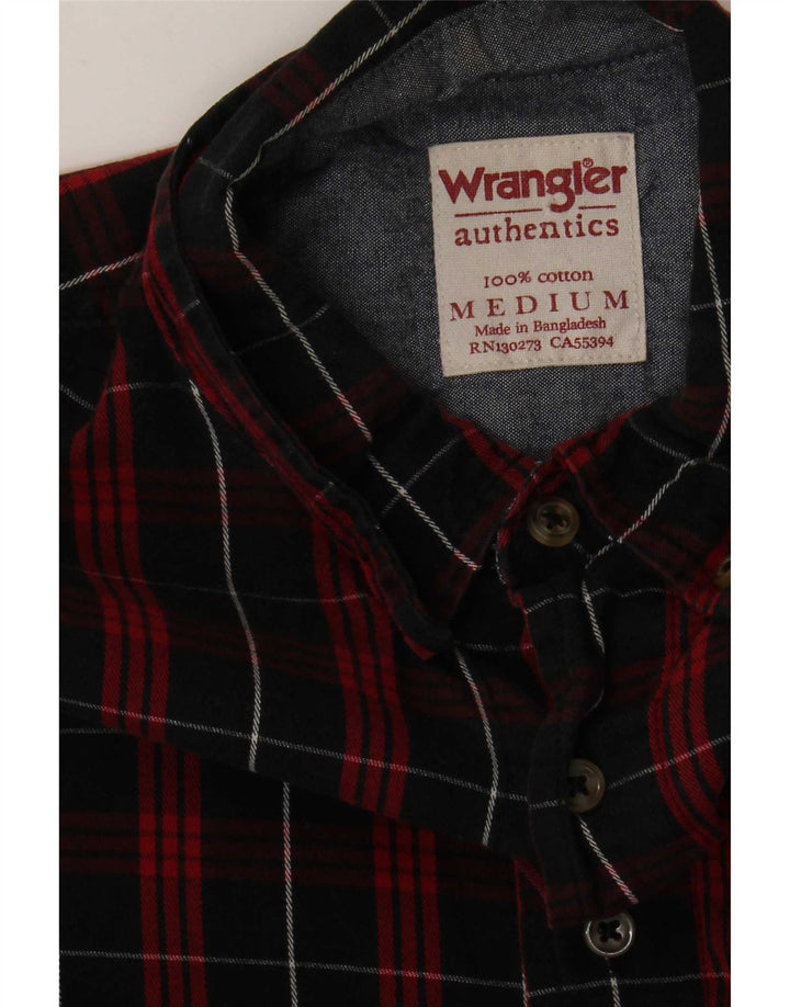 Cămașă de flanel pentru bărbați Wrangler, bumbac cu carouri roșii medii