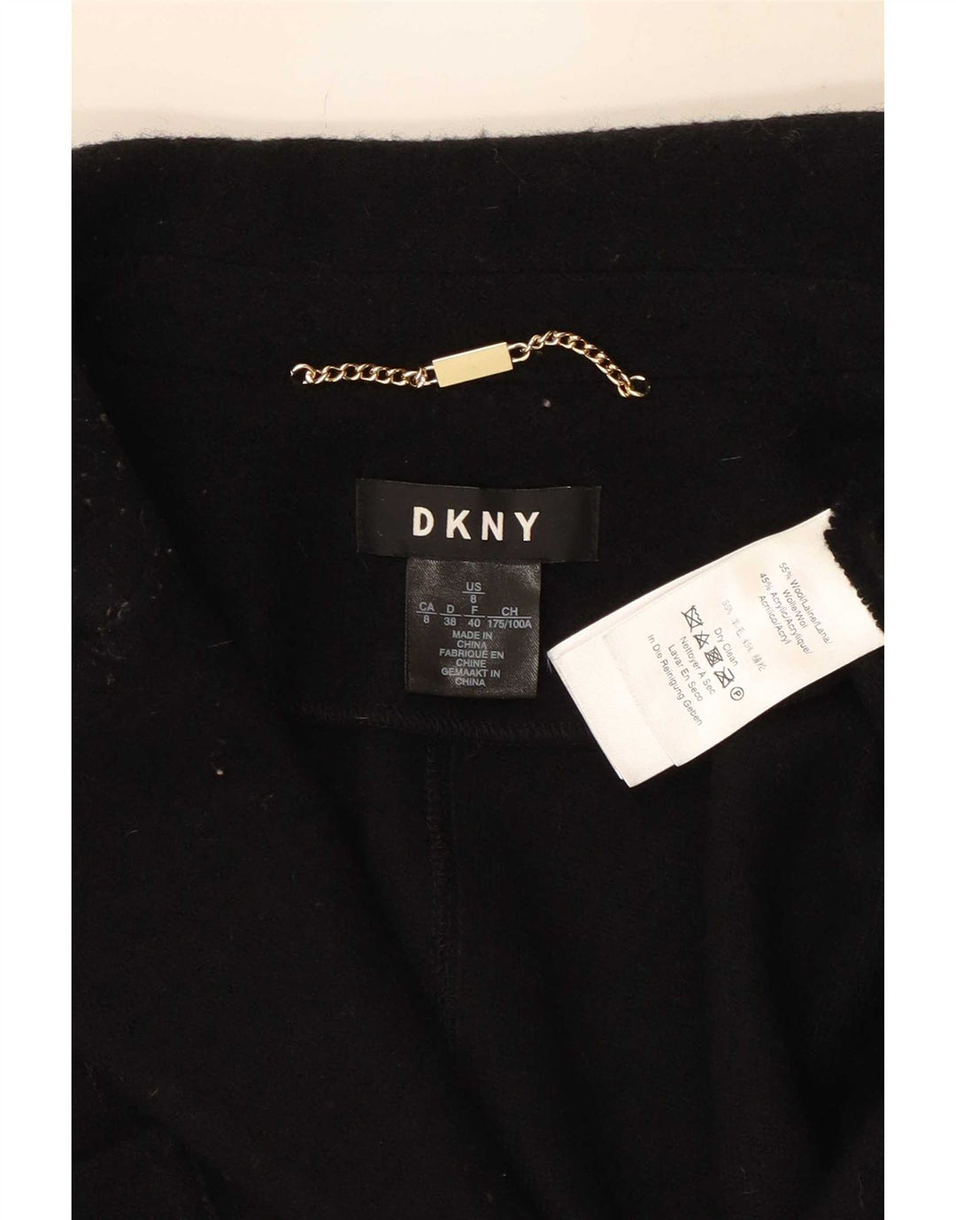 Pardesiu Dkny pentru femei US 8 Medium Negru Lână