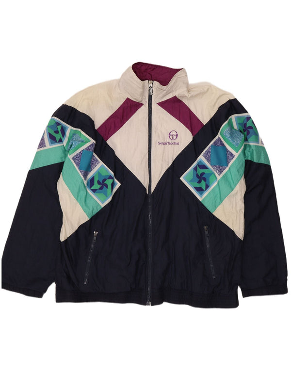 Jachetă de trening pentru bărbați Sergio Tacchini IT 52 Large Bleumarin Geometric