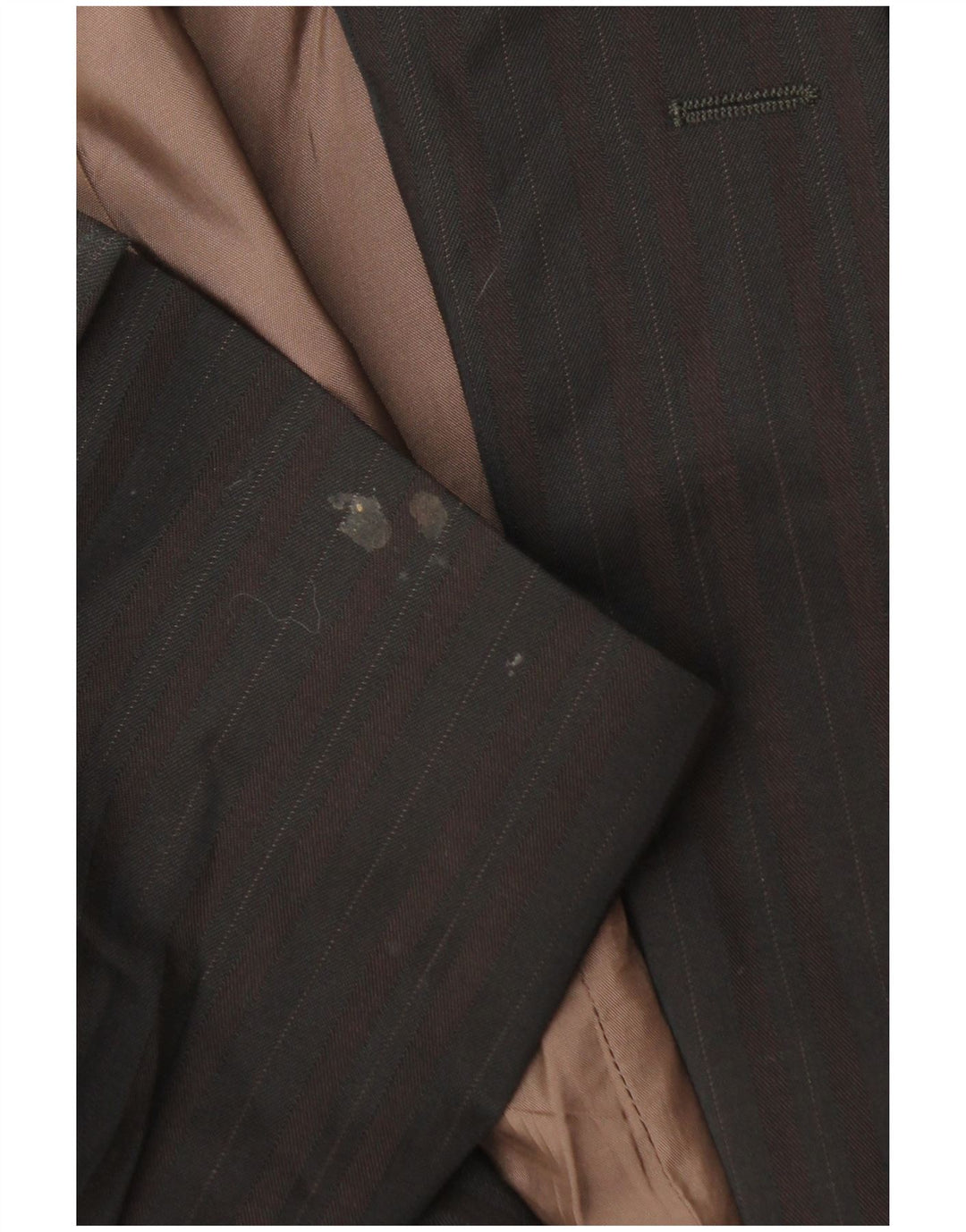 Jachetă pentru bărbați HUGO BOSS cu 2 nasturi EU 58 4XL Lână maro cu dungi