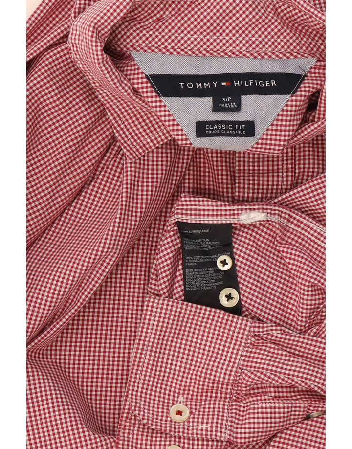 Cămașă pentru bărbați Tommy Hilfiger Classic Fit, din bumbac roșu Gingham