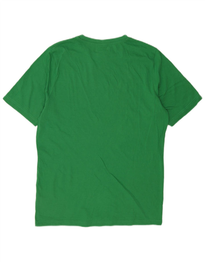 Tricou grafic pentru bărbați Kappa Top din bumbac verde mediu