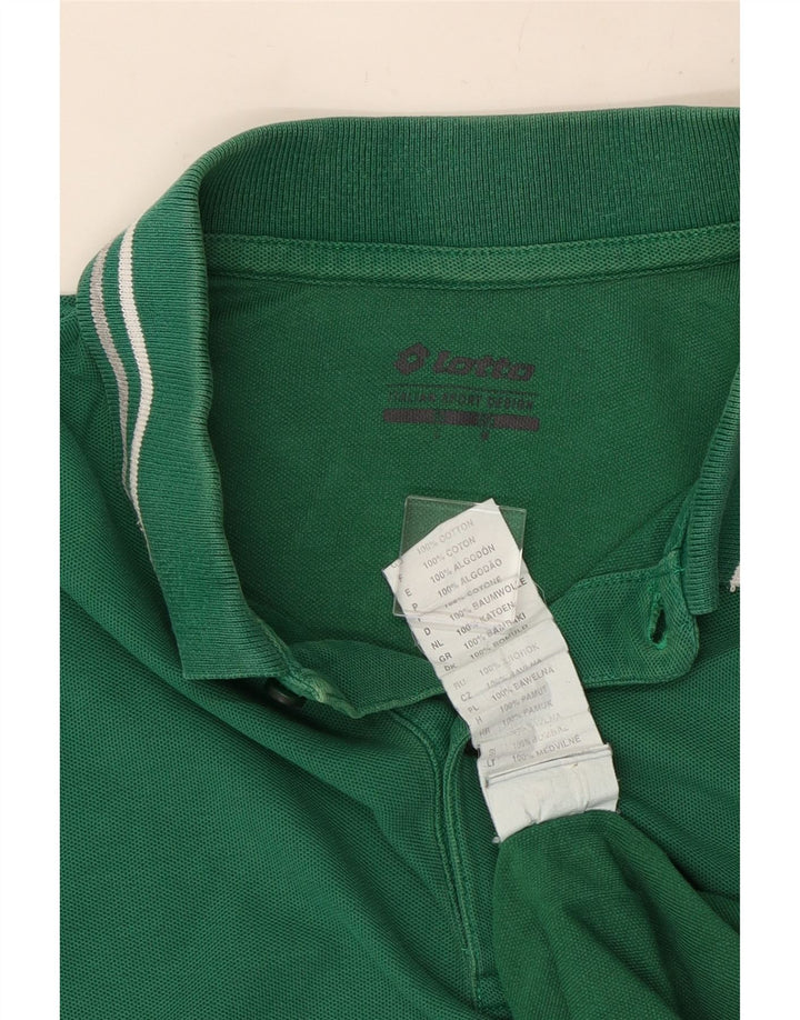 Tricou polo pentru bărbați Lotto, bumbac verde mare