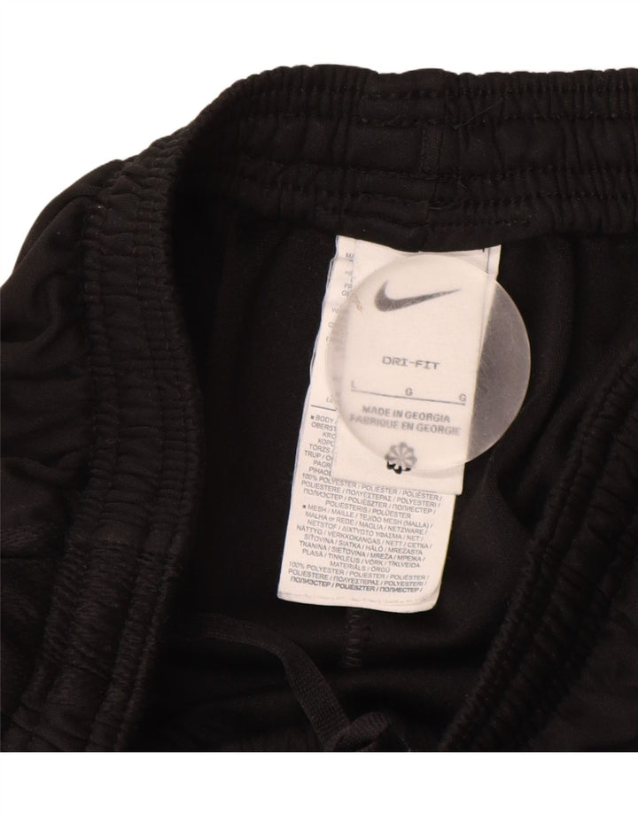 Pantaloni de trening NIKE Dri Fit pentru femei UK 14 Poliester negru mare