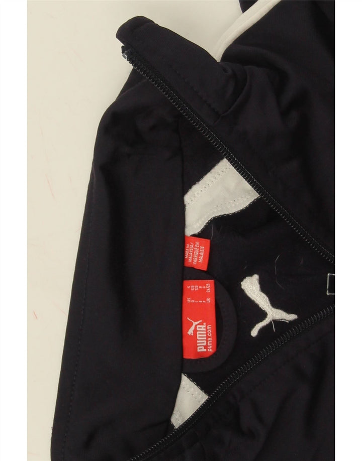 Jachetă de trening Puma pentru băieți 7-8 ani, albastru bleumarin, color block