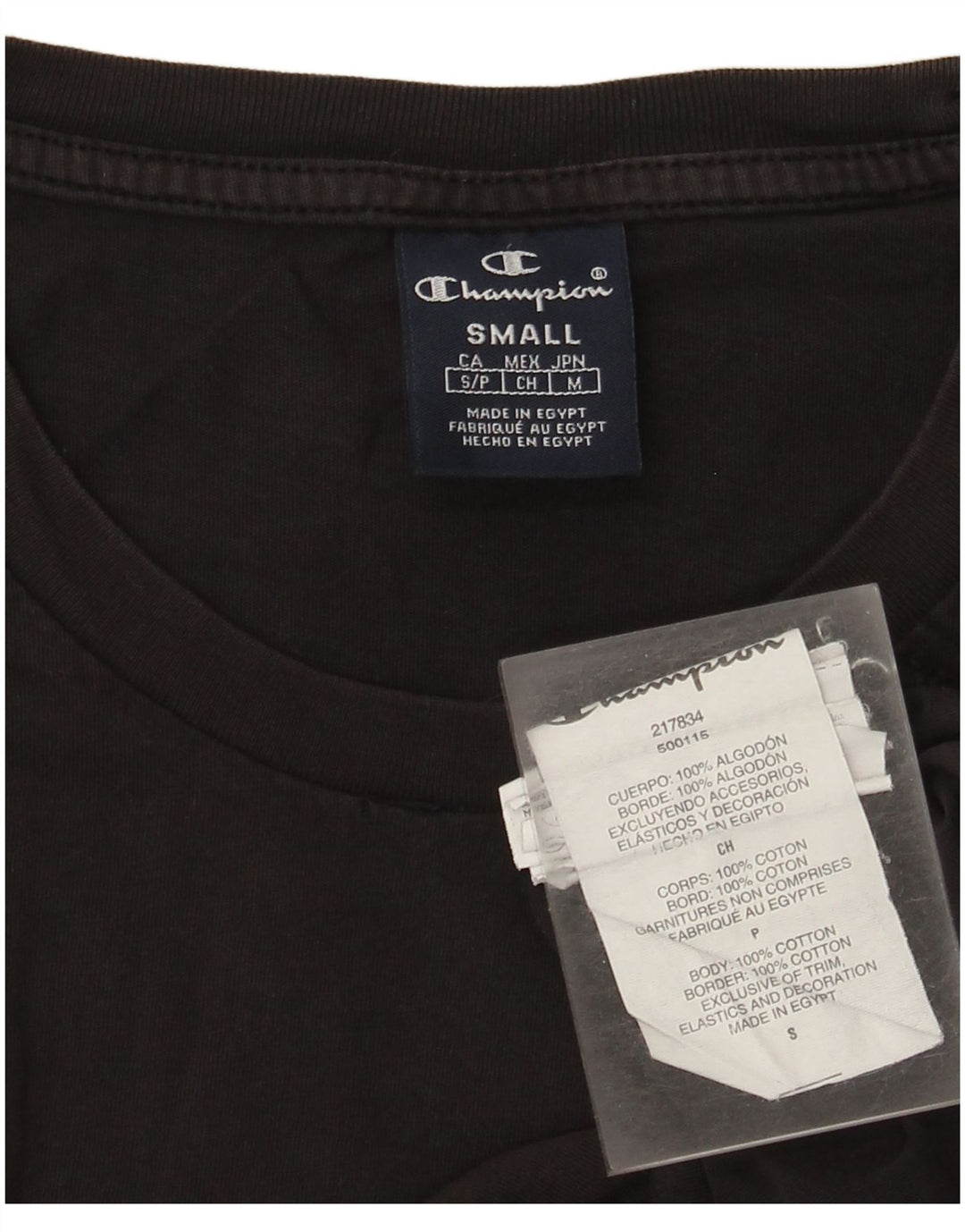 Tricou grafic pentru bărbați Champion Top mic bumbac negru