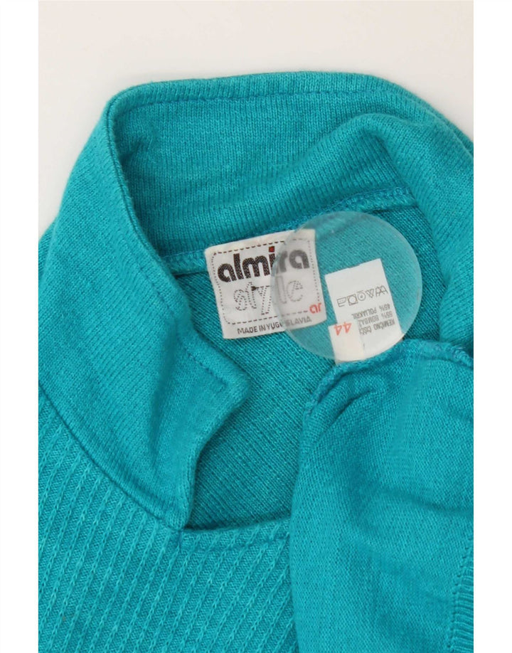 Pulover Almira pentru femei cu mânecă scurtă și gât polo IT 44 Medium Blue