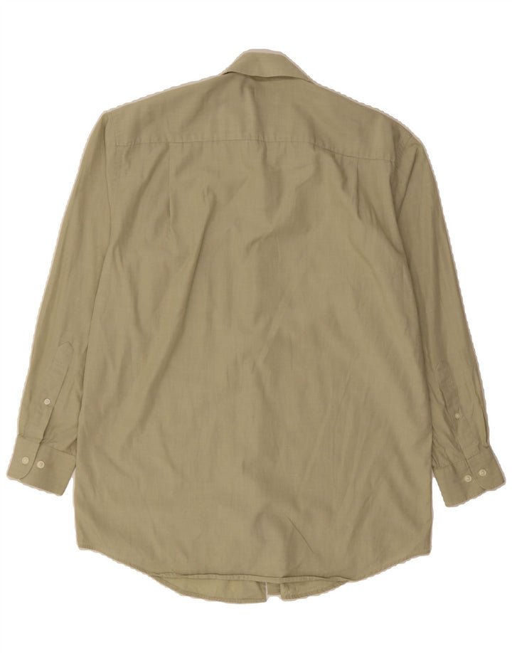 NAUTICA Mens Shirt SIze 15 Medium Khaki Cotton Vintage Nautica and Second-Hand Nautica from Messina Hembry 