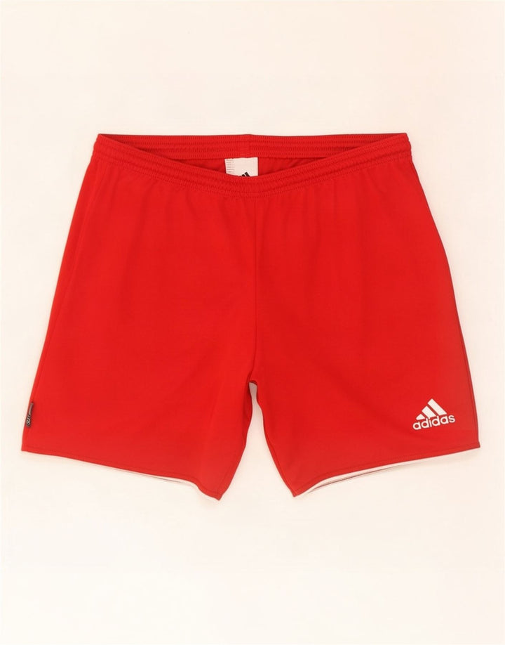 Pantaloni scurți sport pentru bărbați Adidas, poliester roșu mic