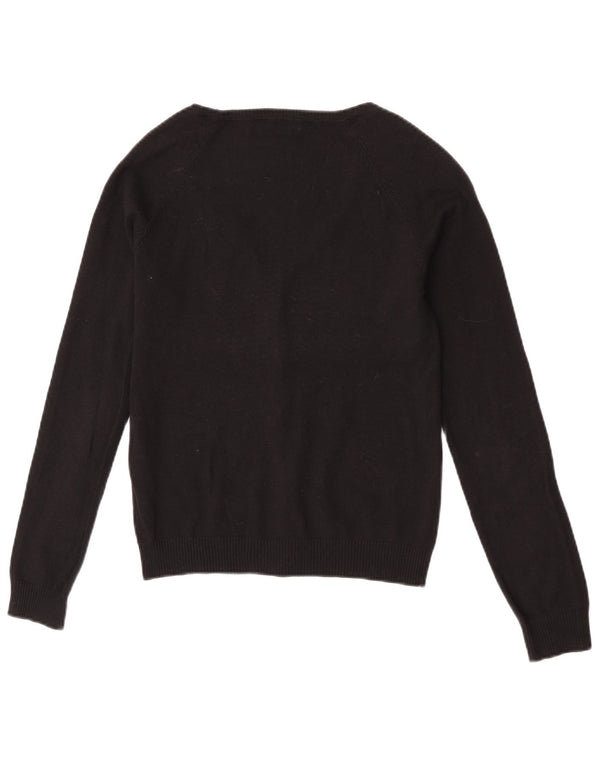 Pulover cardigan pentru femei Zara UK 14 mare, negru, bumbac