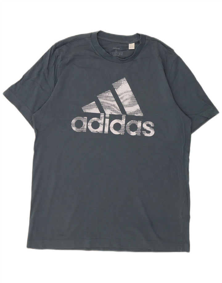 Tricou grafic pentru bărbați Adidas Top mic, albastru, bumbac