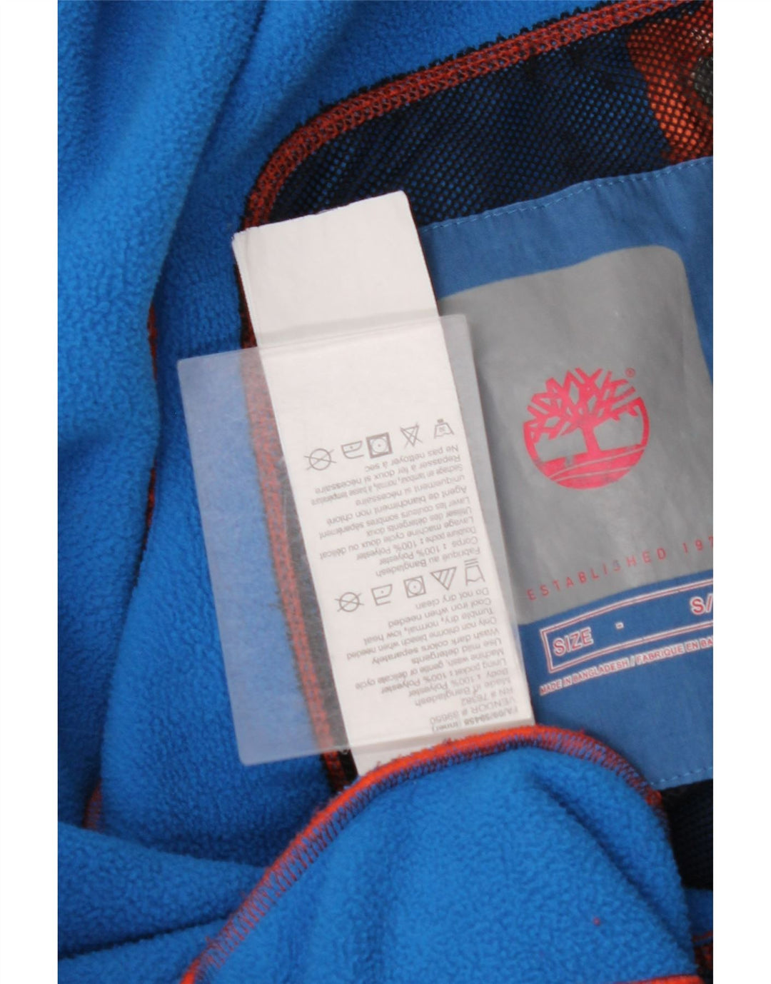 Jachetă de vânt pentru bărbați TIMBERLAND, cu glugă, UK 36, poliester albastru mic