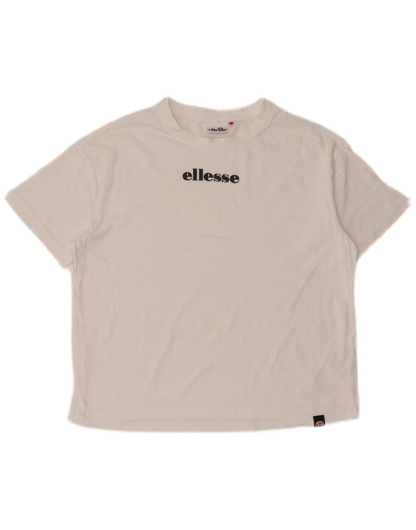 Tricou cu grafic supradimensionat pentru femei Ellesse, UK 6 XS, bumbac alb