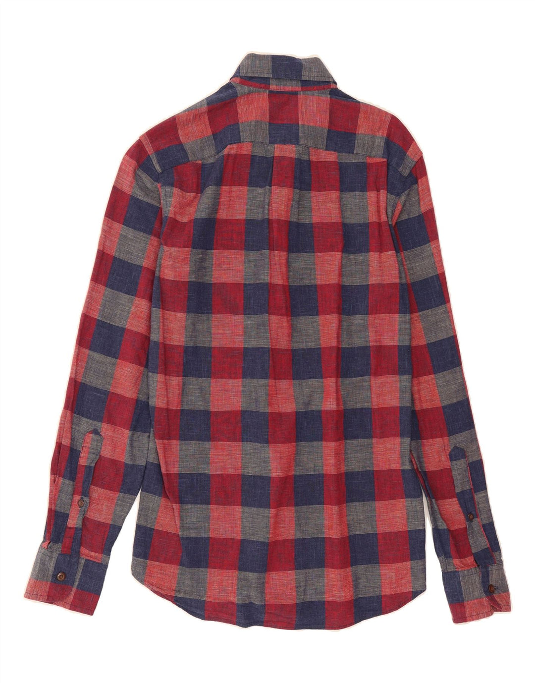 J. CREW Mens Slim Shirt XS Navy Blue Check Cotton Vintage J. Crew and Second-Hand J. Crew from Messina Hembry 