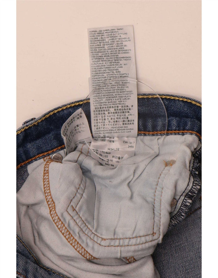 Blugi drepti pentru bărbați Levi's W34 L32 Bumbac albastru