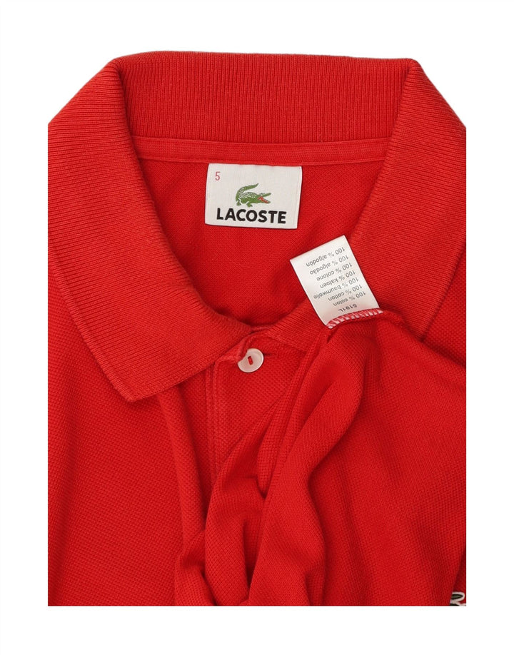 LACOSTE Mens Polo Shirt Size 5 Large Red Cotton Vintage Lacoste and Second-Hand Lacoste from Messina Hembry 