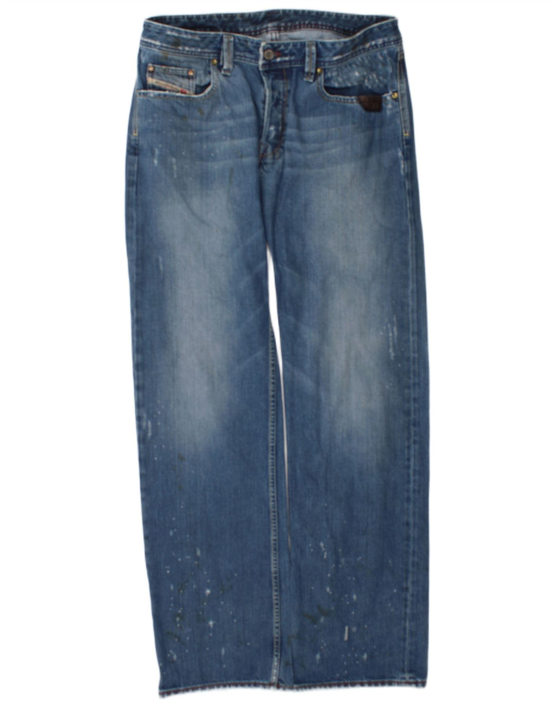 Blugi Distressed drepte pentru bărbați Diesel L34 L34 Bumbac albastru