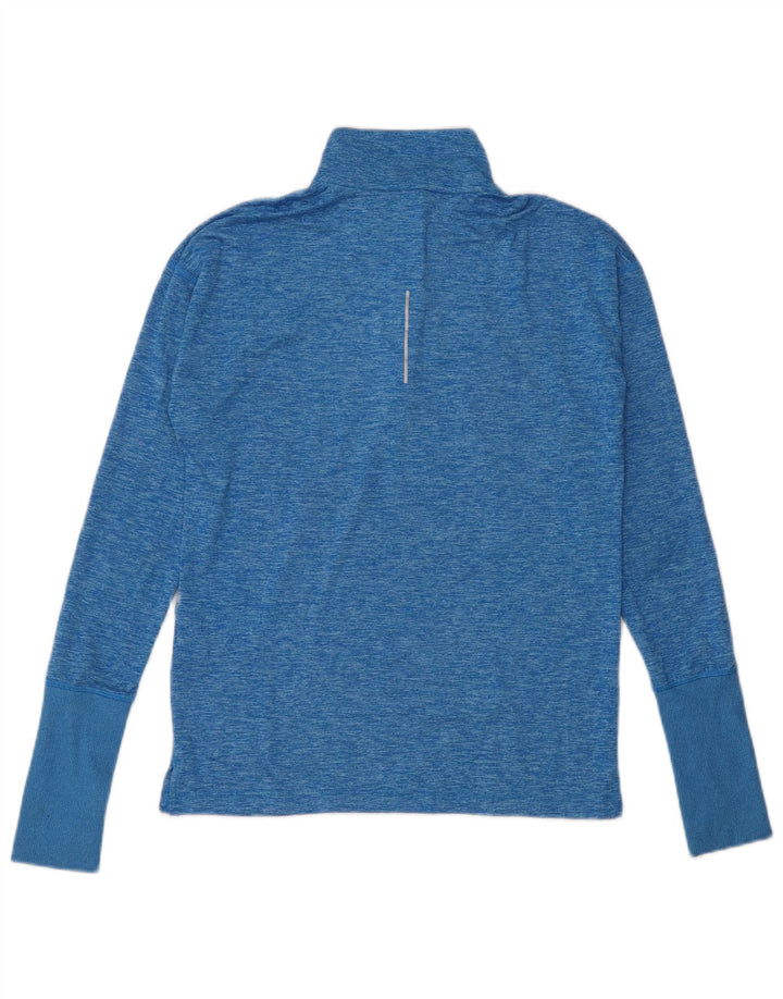 Top supradimensionat cu mânecă lungă pentru femei Nike Dri Fit UK 6 XS albastru poliester