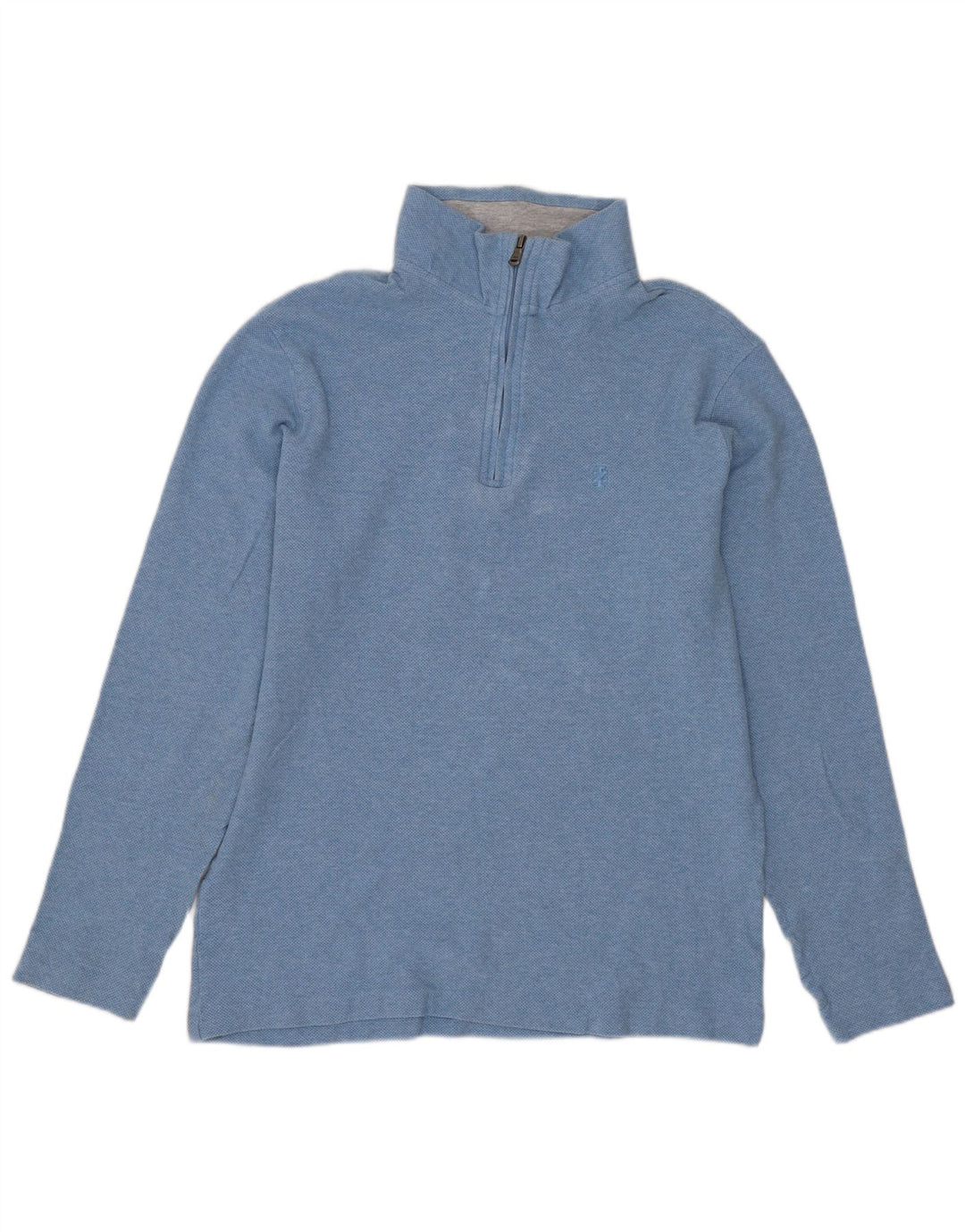 Pulover pentru femei IZOD, cu fermoar, cu gât, UK 14, albastru mediu