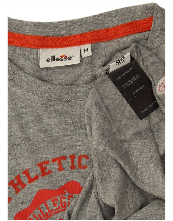 Tricou cu grafic pentru bărbați Ellesse Top din bumbac cu pete gri mediu