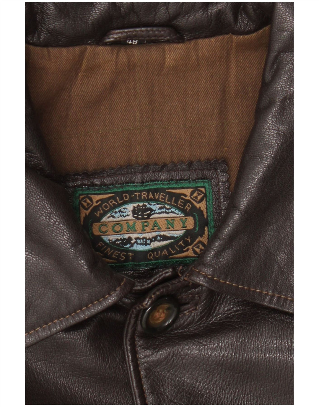 Geaca de piele vintage pentru barbati IT 48 piele maro medie