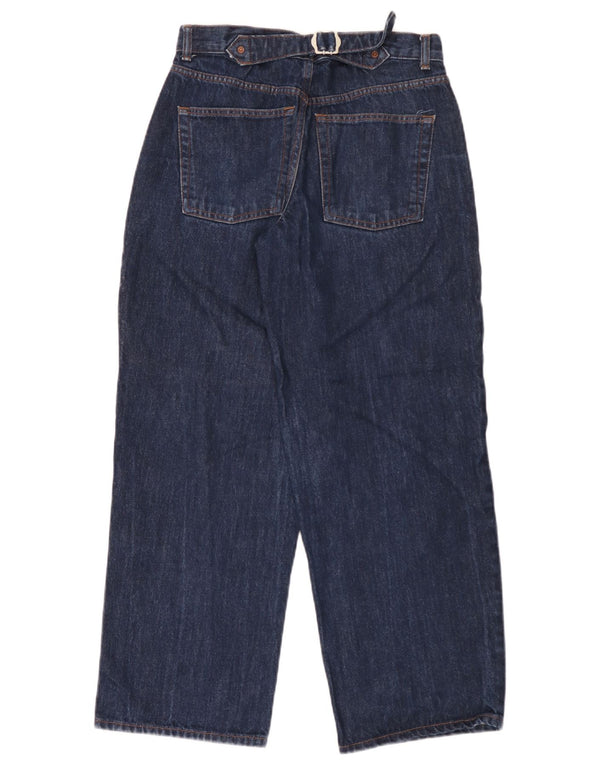 Blugi pentru femei Topshop cu picioare largi L26 L30 bumbac bleumarin