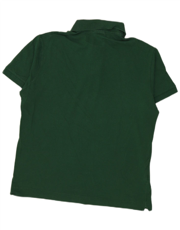 Tricou polo Lacoste pentru bărbați, mărimea 4, bumbac verde mediu