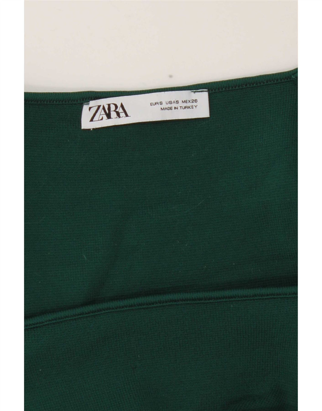 Crop Top pentru femei Zara cu mânecă lungă UK 8 Small Green