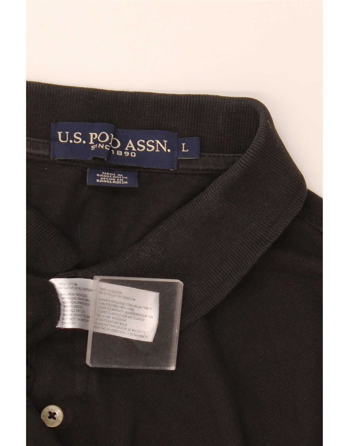U.S. Polo Assn. Cămașă bărbătească mare, neagră, bumbac