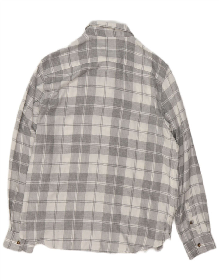 Cămașă de flanel TED BAKER pentru bărbați, mărimea 4, mare, gri din viscoză