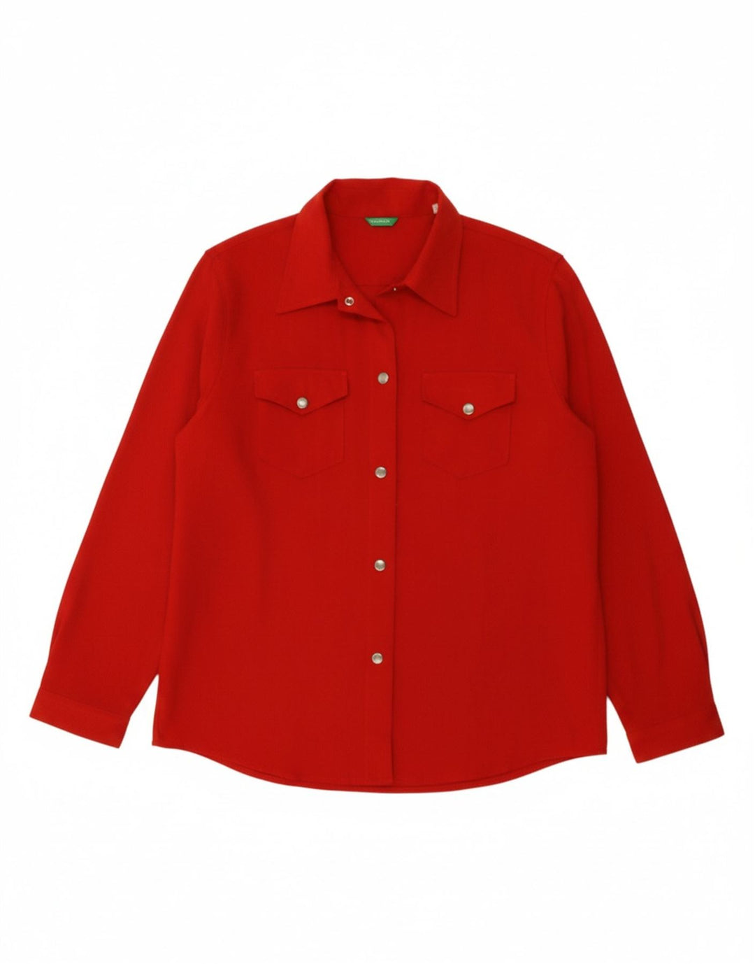 BENETTON Womens Shirt UK 18 XL Red Polyester