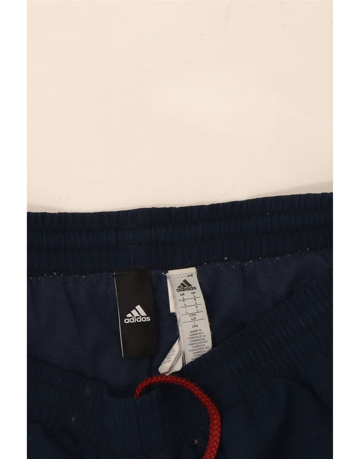 ADIDAS Mens Tracksuit Trousers Joggers Large  Navy Blue Polyester Vintage Adidas and Second-Hand Adidas from Messina Hembry 
