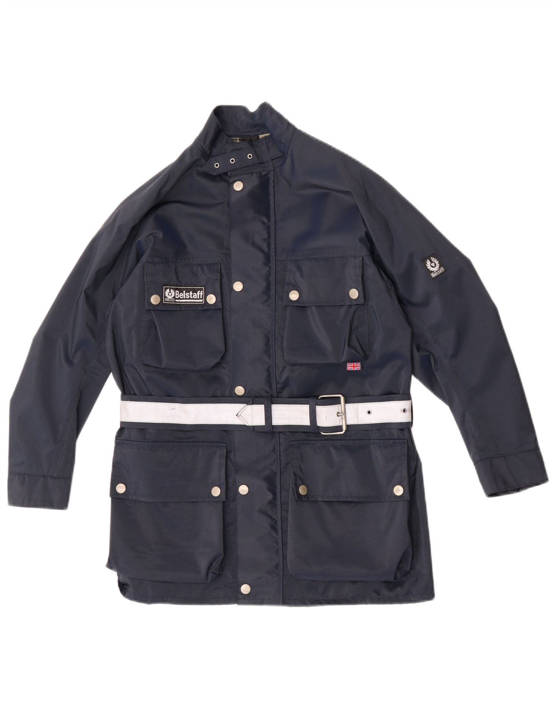 Jachetă Belstaff pentru băieți Motorstyle Racer 9-10 ani, nailon bleumarin