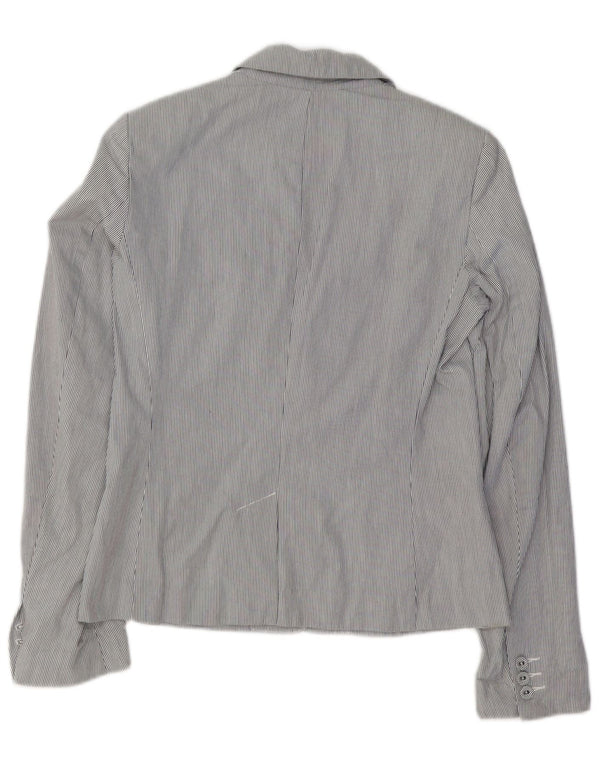 FRENCH CONNECTION Jachetă blazer pentru femei UK 10 Small Blue Pinstripe