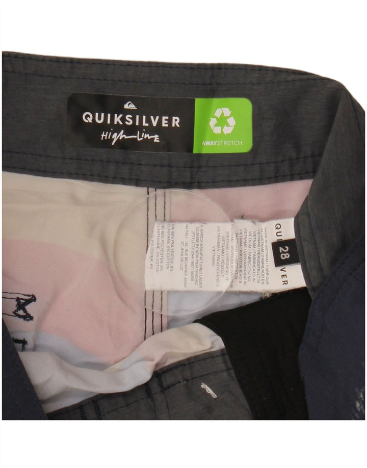 Pantaloni scurți de înot Quiksilver pentru bărbați, poliester cu dungi multicolore mici