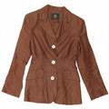 Blazer Vintage pentru femei cu 3 nasturi, UK 10, maro mic