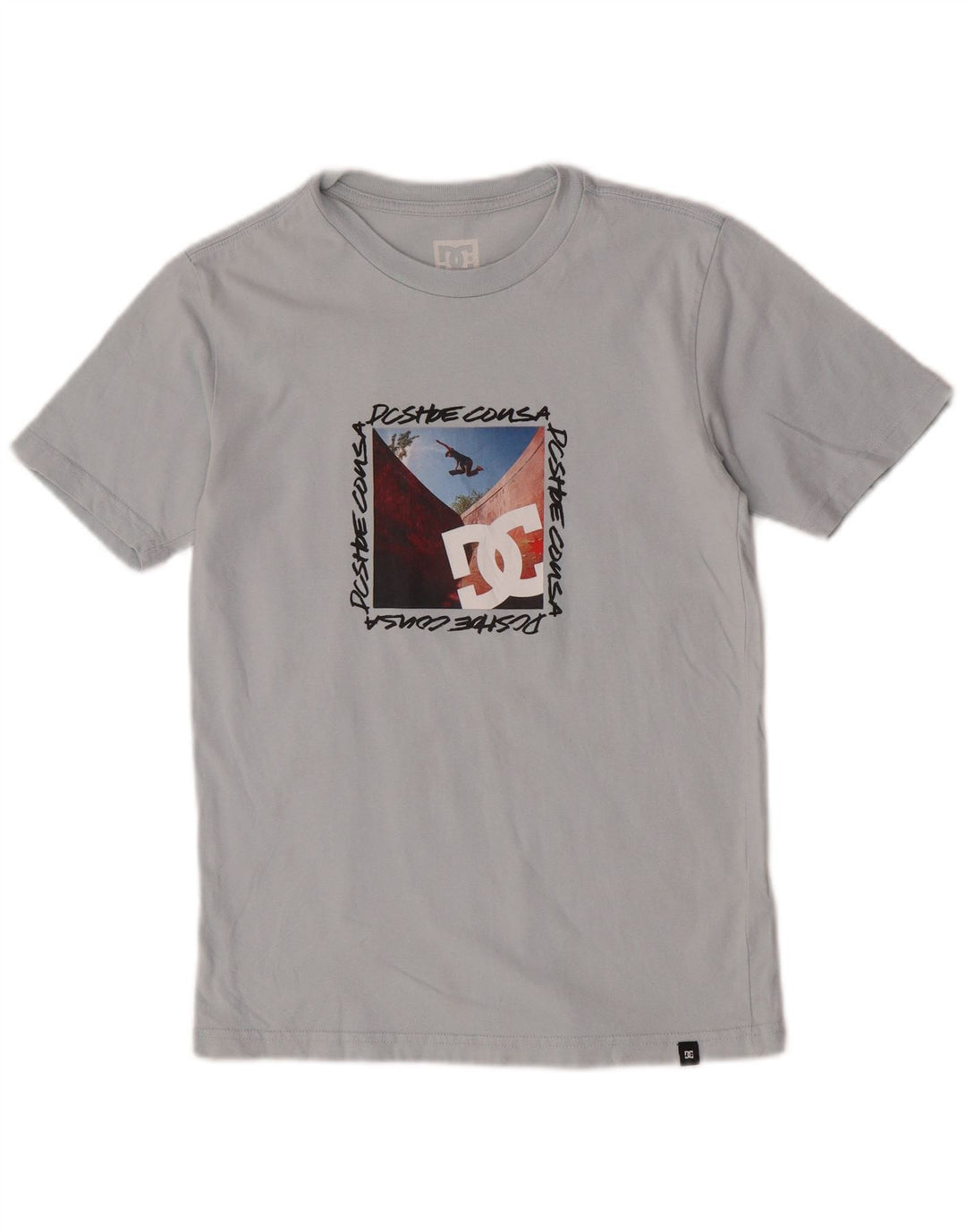 Tricou grafic DC Boys Top 13-14 ani mare bumbac gri
